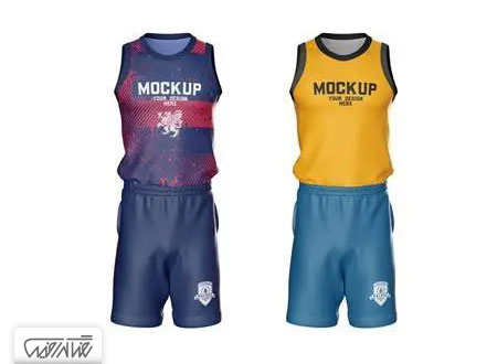 طرح لایه باز موک آپ لباس بسکتبال - Basketball Kit Mockup